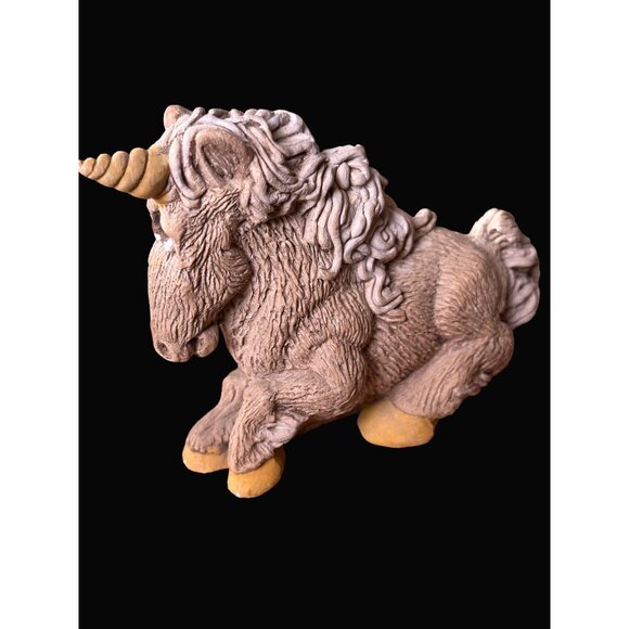 United designs  Unicorn Figurine Brown Textured spaghetti mane tail  Ceramic - Picture 2 of 8
